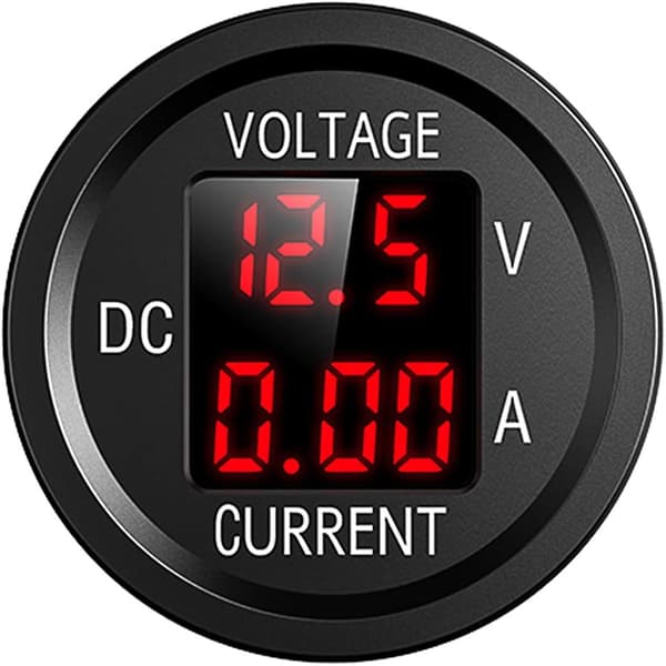 12V Motorcykel Vandtæt LED Digital Voltmeter, 9V-48V DC Strøm