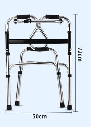 Hanured Eldre Rollator Sammenleggbar Gåramme og 2-hjuls Rollator Høydejusterbar Aluminiumslegering Gåramme Skinnputer