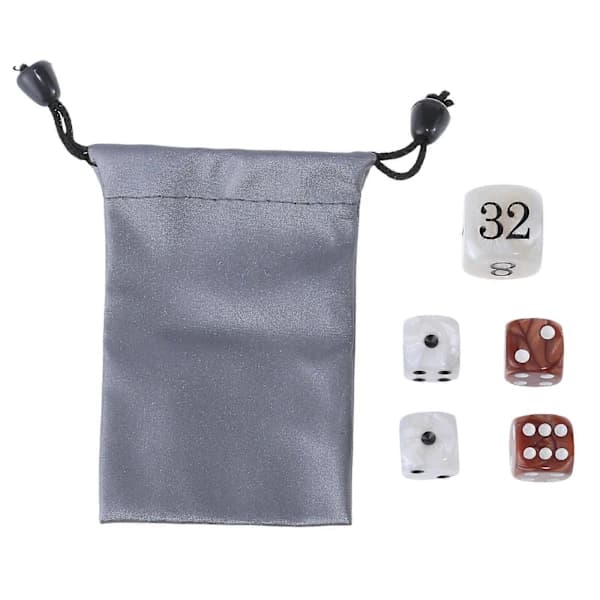 Perleterninger til Backgammonentusiaster, Akrylkonstruktion Elegante Terninger Professionelle Backgammon Akrylperleterninger S Brun Hvid