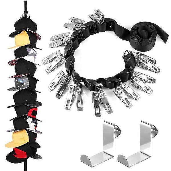 Door Hanging Baseball Cap Organizer Hat Hooks String Rope Holder Hanger