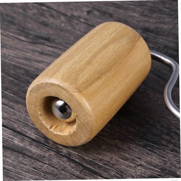 Wooden Rolling Pin with One Handle for Dough Baking, Lightweight Smooth Function for Pastries, Pizza, Cookies