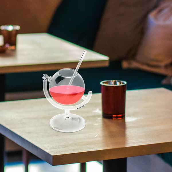 (Globkopp transparent diameter 8*14.3*9.3cm) 1st 300ML Kreativt transparent glasklocka dricksglas rött vinglas