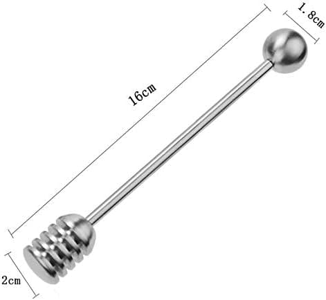 2 stk 304 Rustfritt Stål Honningskje, Sirupsdipper Serveringspinne S