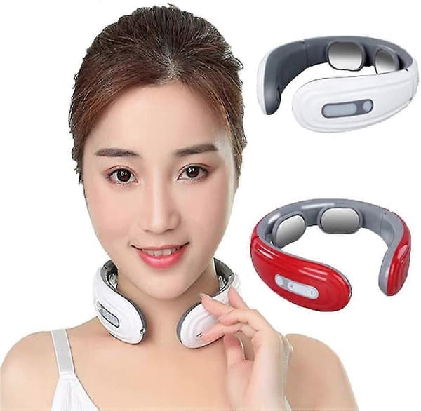 Nakkemassager, Smart Trådløs Bærbar 3D Nakkemassageapparat, Dybdevarmende
