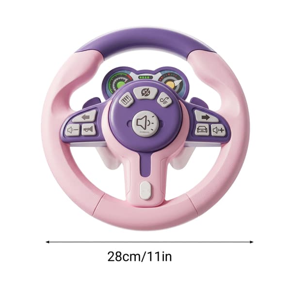 Steering Wheel Toy, Kids Steering Wheel with 360° Rotation, Interactive Sounds and Educational Content for Home Use Style 2 Style 2