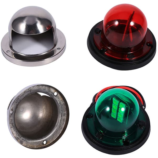 Rustfrit stål 12V LED Marine Båd Yacht Rød Grøn Bov Navigationslys