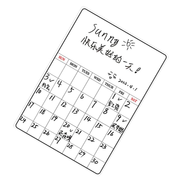 Magnetic Refrigerator Note Sticker Erasable Writable Soft Whiteboard Memo Sticker with Pen A3 Schedule