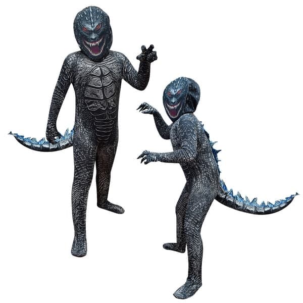 Drenge Godzilla Børne Dinosaur Monster Cosplay Karneval Cosplay Kostume, Sort, Størrelse 140 black 140