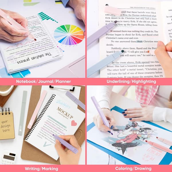12-pack Aesthetic Cute Mixed Color Highlighters, Bible Highlighters