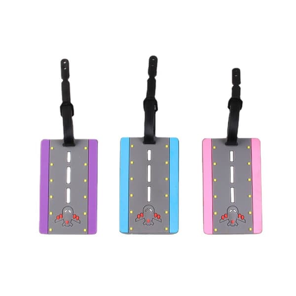 Bagagemærker, 3 stk. PVC-bagagemærker, rejsetasker