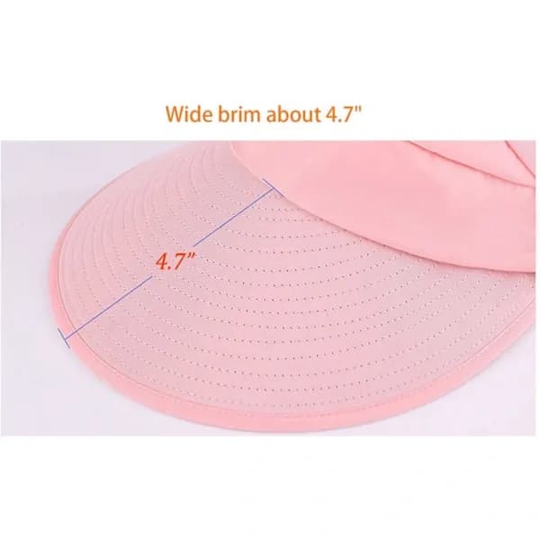 Solhatter for kvinner, solhatt med bred brem UV-beskyttelse, sammenleggbar strandhatt med visir