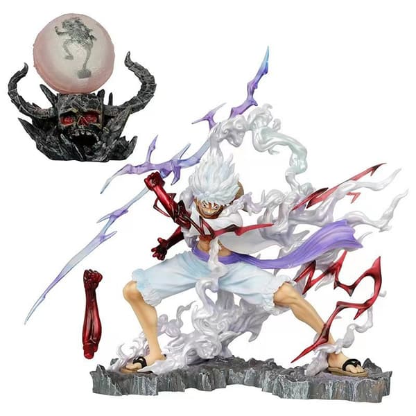 One Piece Gear 5 Nika Luffy Wink Lightning Grip Figur Anime Modell Present Nika Nika