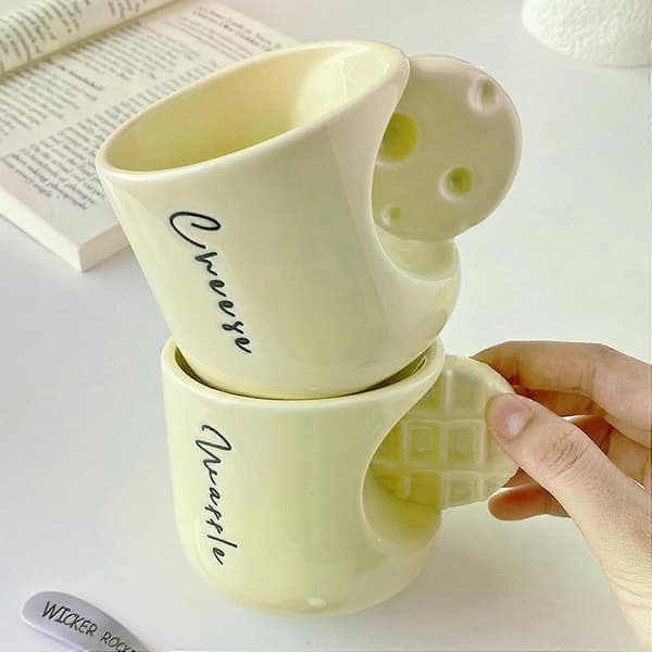 270 ml Ceramic Coffee Mug with Handle, Microwave and Dishwasher Safe for Home and Office