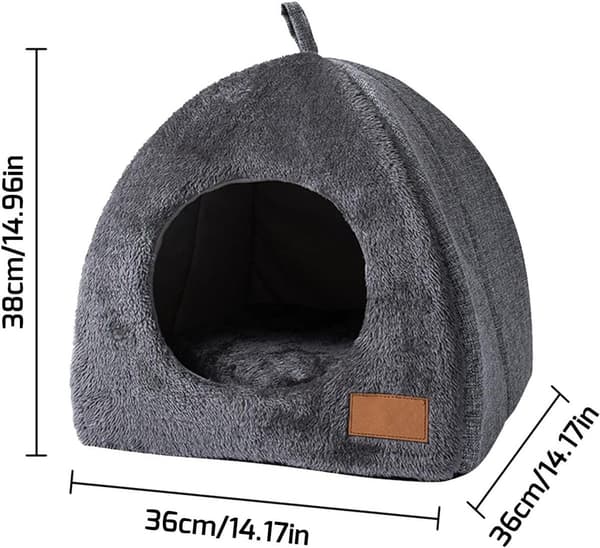 Cat Cave for Cats and Small Dogs - Tentiglo with Removable, Washable Cushion