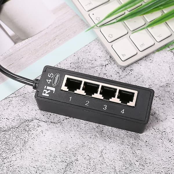 Ryra Rj45 1 han til 4 hun Lan Ethernet-stik 2/3-ports splitter Ethernet