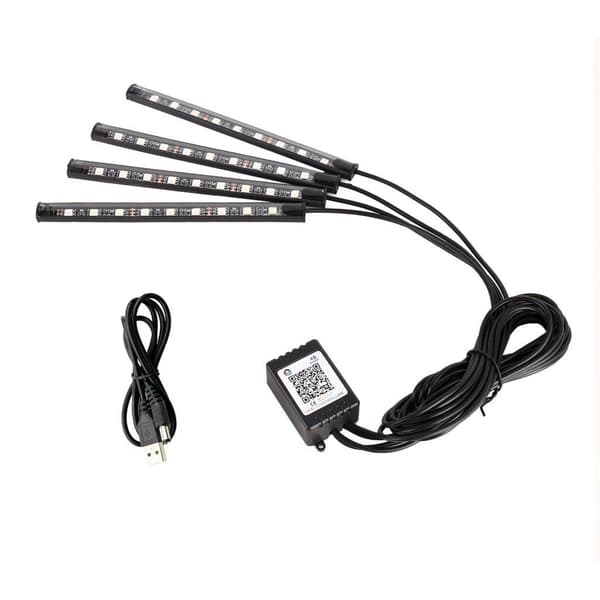 4 stk LED-strips til bilinteriør