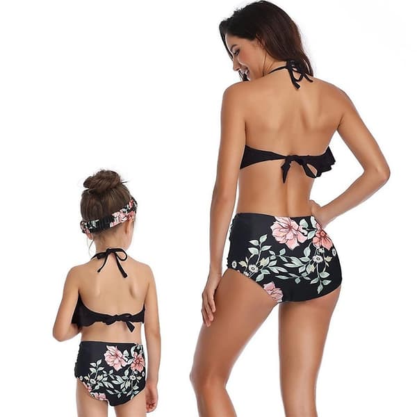 2-delt badedrakt for kvinner, forelder-barn, sexy bikini, mor-datter strandklær Barn 152 Child 152