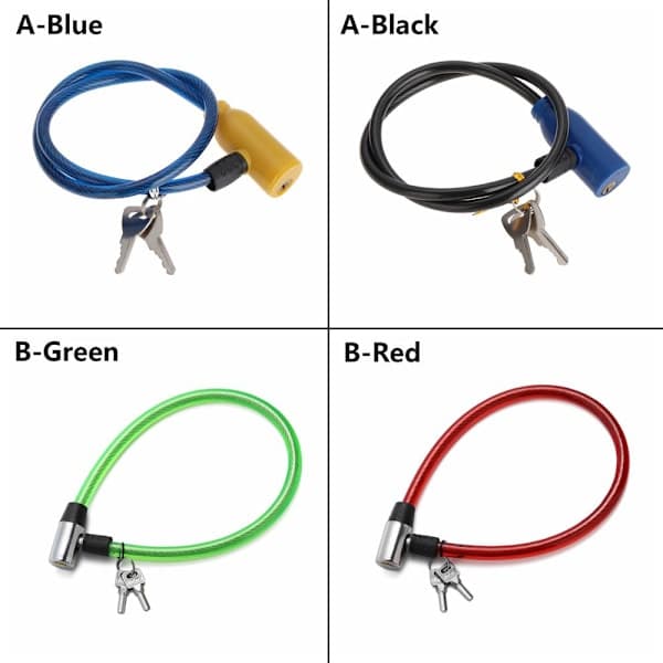 Cykel tillbehör Cykellås med 2 nycklar Stöldskydd B-RED B-Red B-Red B-Red