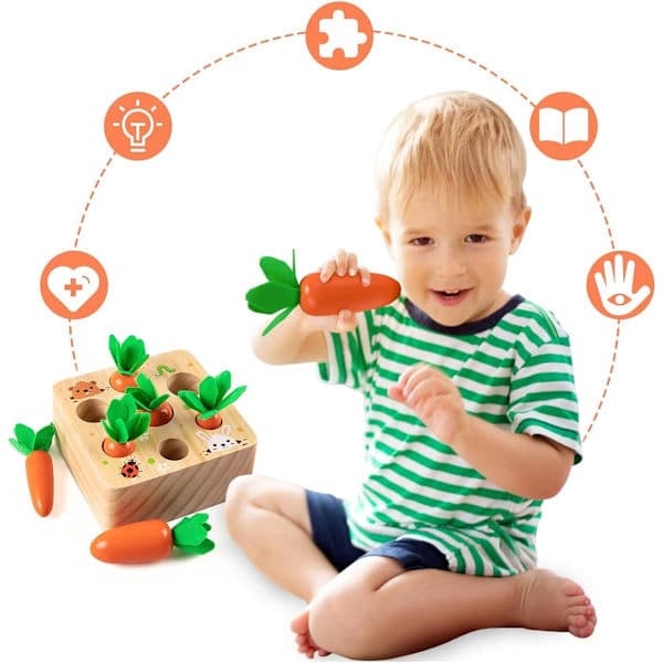 Passer for barn fra 1 år og oppover. Treleker - egnet for både gutter og jenter - pedagogiske leker for barn.