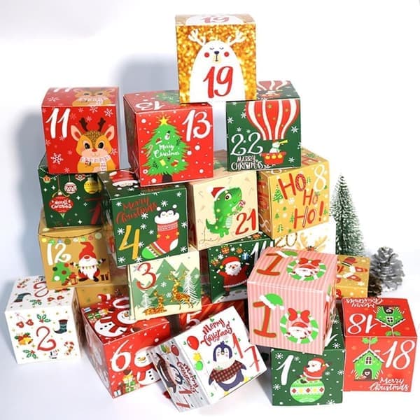 DIY Advent Calendar 2025, Fill-Your-Own Empty Advent Calendar with 24 Boxes for Christmas Countdown