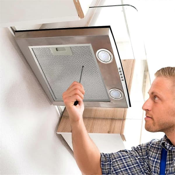 2 stk. ventilatorlys, erstatning for ventilator LED-lampe i rustfritt stål, innfelt ventilatorlys-FY-