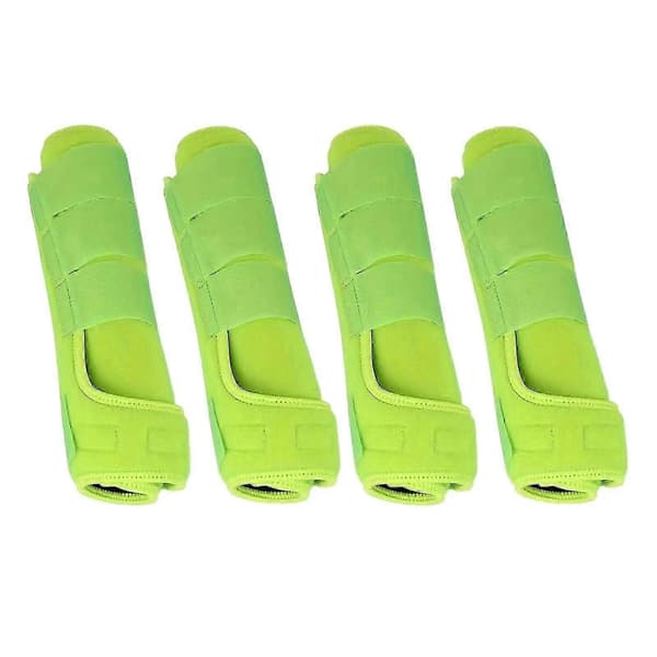 4x Hästbenskydd Set Hållbara Hästskydd för Ridträning ljusgrön S light green S
