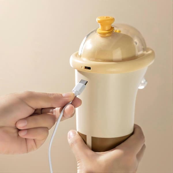Electric Water Dispenser with Cute Cartoon Design, Automatic Pump for 19-Liter Bottle, Rechargeable