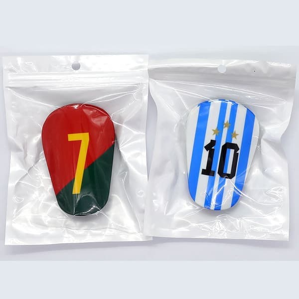 Mini-benskydd för fotboll - Tjocka benskydd Skyddsutrustning *svart* 11,5*8 cm black 11.5*8cm