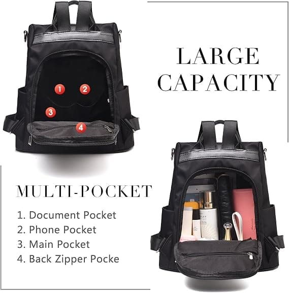 Women's Backpack, Ladies Backpack, Waterproof Nylon, School Backpack, Anti-theft Daypack, Shoulder Bags