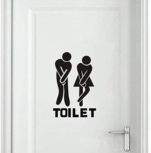 DIY irrotettava mies nainen WC kylpyhuone WC-kyltti, ovi A