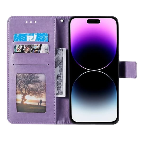 iPhone 17 Mandala Lommeboketui - Lilla Lila purple