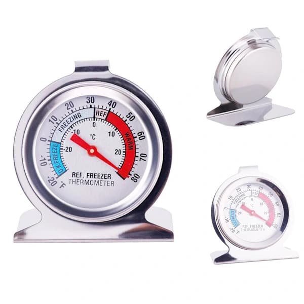 Køleskabstermometer i rustfrit stål, frysetermometer, termometer