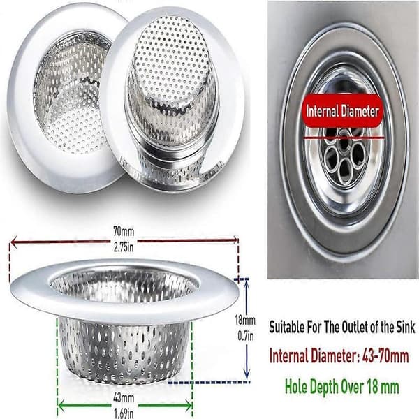 Diskho Sil, Rostfri Diskho Sil, Diskho Gitter, 18mm Djup, 2 Stycken 7cm (Liten)