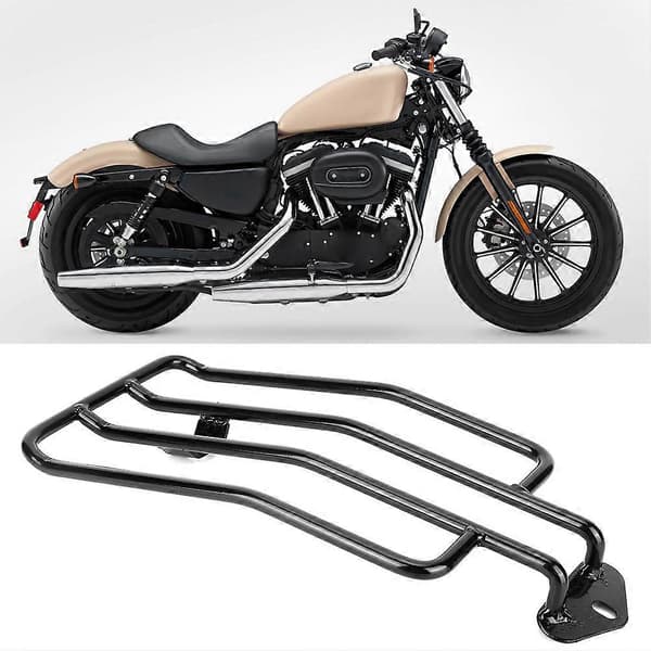 Retro bagagebærer til motorcykel bagtilbehør passer til XL883/1200 X48 sort