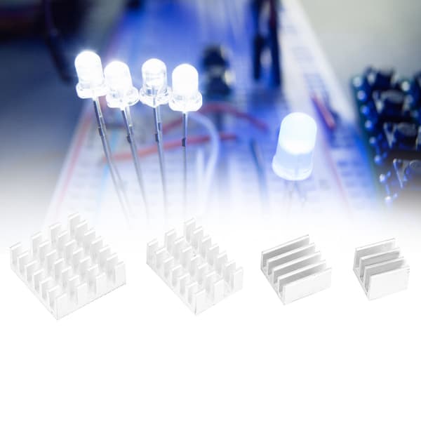 20 stk. aluminium køleplade CPU-radiator med selvklæbende til Raspberry Pi 2/3/4 3b 4B