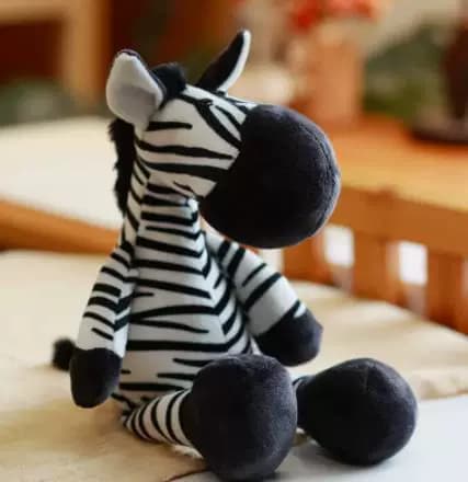 Realistisk dyreplyslegetøj, blødt tøjdyr, 25 cm sød tøjdyrszebra