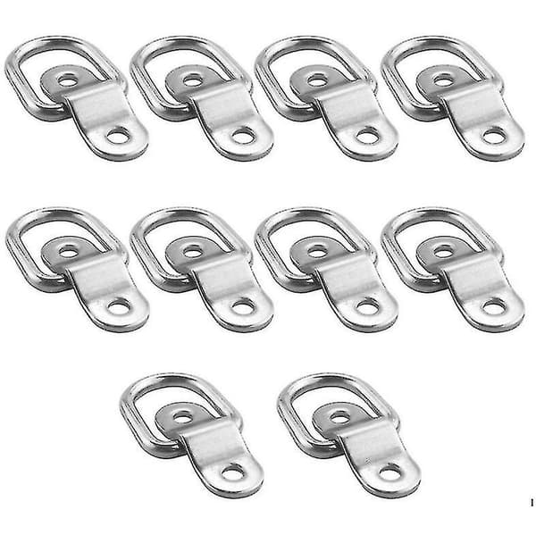 10-pakning D-ring surrefester, 1/4 tomme rustfritt stål, kraftige surreringer