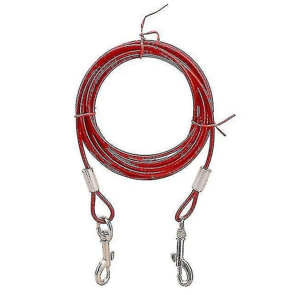 Ståltrådskoppel for to hunder Anti Bite Tie Out-kabel Utendørskoppel Dobbeltkoppel