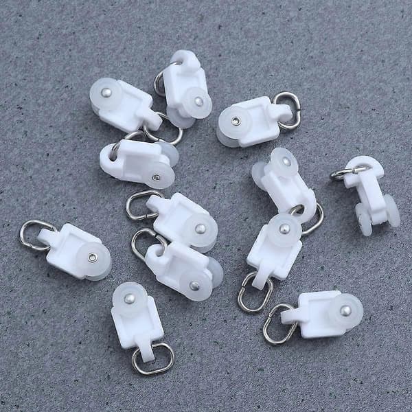 Verhokiskon liukukoukut, rullakaihtimen hiljaiset pyörät, rullakoukut, kuulalaakeri, 50 kpl (2,4 x 1,5 x 1 cm)-FX-