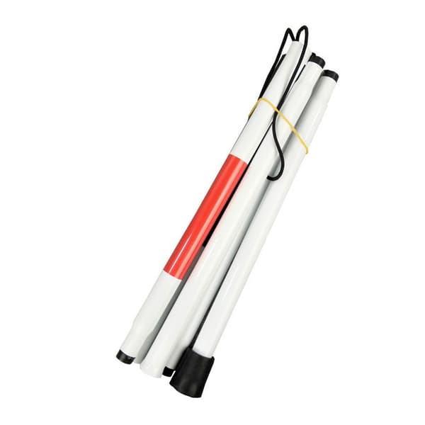 Aluminum Blind Cane, Foldable Cane with Anti-Slip and Night Reflection, Best Mobility Cane for the Visually Impaired (125 cm)