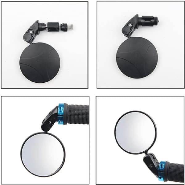 2-pack - Bicycle Mirrors - High-Definition Safety Mirrors - Convex Mirrors - Adjustable Handlebar Mounts - Suitable for Mountain Bikes and Road Bikes