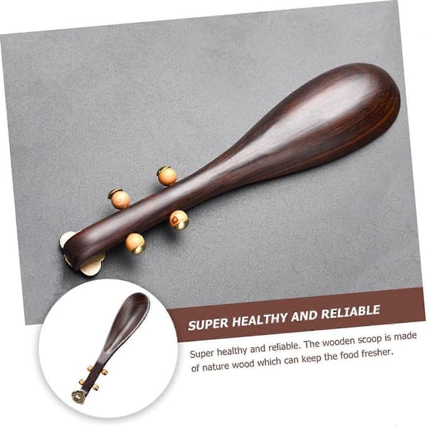 Wooden Teaspoon for Loose Leaf Tea with Smooth Edge Design and Durable Versatile Use