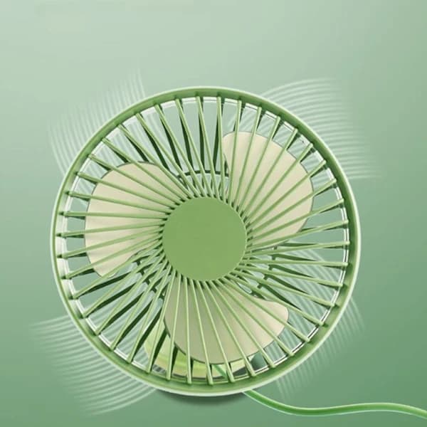 USB 5V Suction Cup Car Fan 3 Speeds Car Cooling Fan USB Charging 360 Degrees