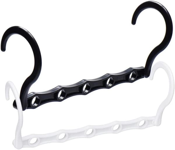 Magic Hangers, 10 Pcs Space Saving 5-Hole Magic Hangers Multifunctional Durable Foldable Rack Rotating Hanger