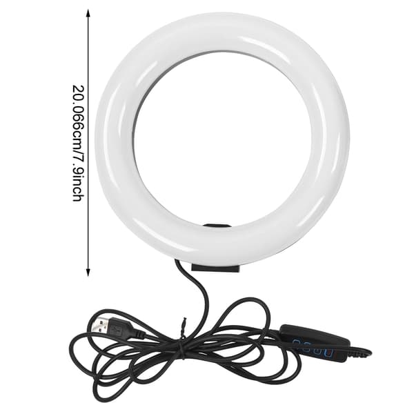 PULUZ 7,9 tommer LED-ringlys Mobil Live Streaming Skrivebordsstativ Kit PKT3073B