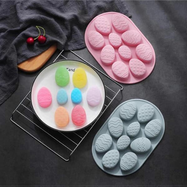 2-pack 10-håls rosa silikonchokladform, non-stick, diskmaskinssäker för tårta och tvål
