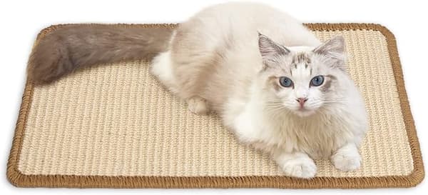 Cat Scratch Mat, 40 x 30 cm, Natural Sisal, Horizontal Scratching
