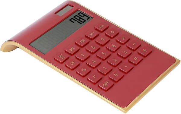 Solar Calculator, Portable 10-Digit Calculator Tilted LCD Screen Slim Elegant, Financial Calculator, Durable to Use