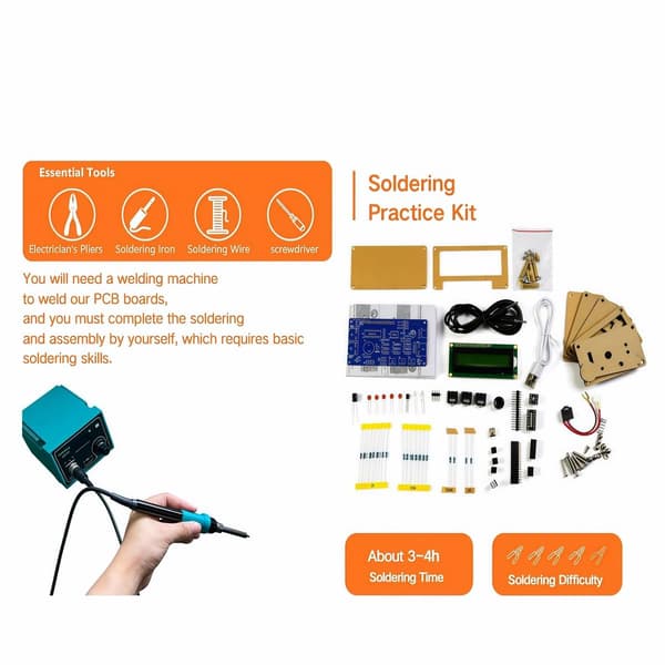 Morsetränare, DIY-lödsats med komponenter, PCB (kräver lödning) Requires Soldering