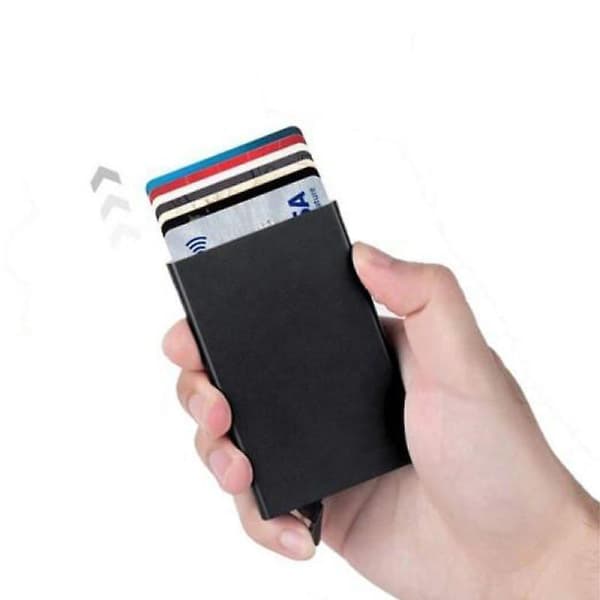 Korttikotelo Pop Up Lompakko Ohut RFID Metalli Pankkikorttikotelo Pidike